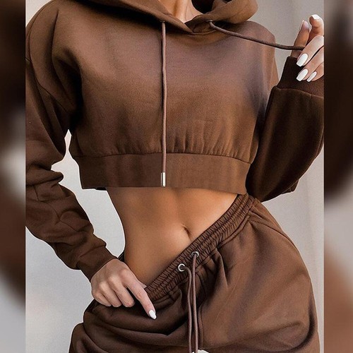 Cropped tracksuit sweatsuit - tracksuit,