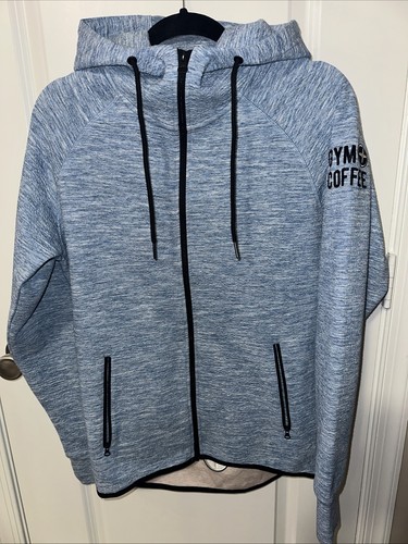 Gym coffee athleisure blue zip - gym+coffee,